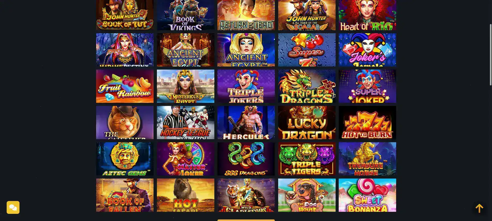 Официальный сайт Vulkan casino - интерфейс